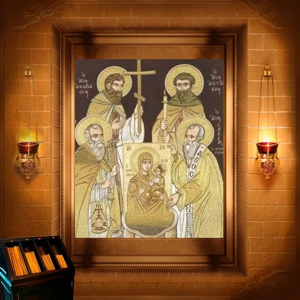 Афанасій, Миколай і Антоній Ватопедські (X)
