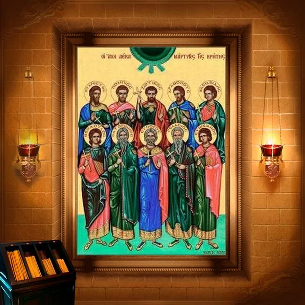 Феодул, Саторнин, Євпор, Геласій, Євникіан, Зотик, Помпій, Агафопус, Василід і Єварест Критські