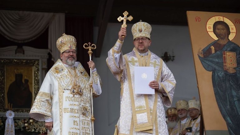 Партоарх Святослав привітав єпископа Володимира Груцу з піввіковим ювілеєм