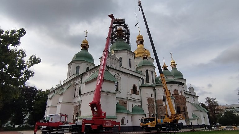 У Києві стартували реставраційні роботи на куполі Софійського собору